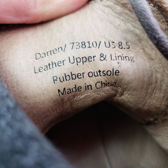 Warfield & Grand Darren Mens Size 8.5 Brown Leather Cap Toe Brogue Boots Shoes - Picture 12 of 12